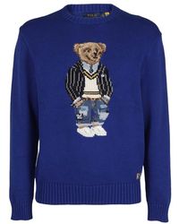 Polo Ralph Lauren Polo Bear Knitted Jumper - Blue