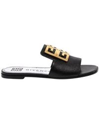Givenchy 4g Logo Sandals - Black