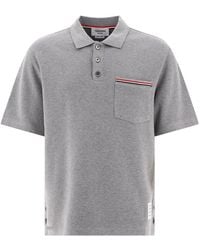 Thom Browne - Rwb Pocket Trim Polo Shirt - Lyst