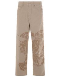 Burberry - Ekd Printed Straight-Leg Jeans - Lyst