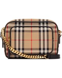 Burberry Vintage Check Camera Bag - Brown