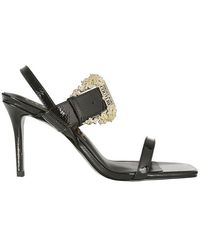 Versace - Buckle Heeled Sandals - Lyst