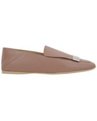 Sergio Rossi - Square Toe Slip-On Loafers - Lyst