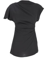 Semicouture - V-Neck Short Sleeve Top - Lyst