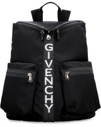 Givenchy Leather Details Spectre Nylon Backpack - Black