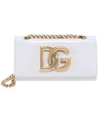 Dolce & Gabbana Dg Logo Chained Crossbody Bag - White