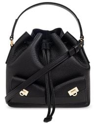 Ferragamo - Hug Drawstring Mini Cube Bucket Bag - Lyst