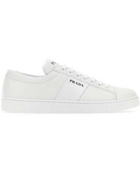 Prada - Brushed Lace-up Sneakers - Lyst