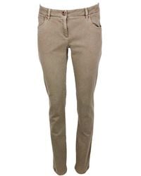 Brunello Cucinelli - Five-Pocket Garment-Dyed Stretch Denim Trousers. Slim Model - Lyst