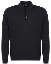 Drumohr - Long Sleeve Polo Shirt - Lyst