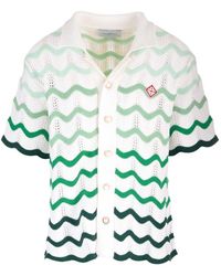 Casablanca - Gradient Wave Crochet Knitted Shirt - Lyst