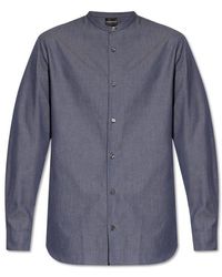 Emporio Armani - Shirt With Standing Collar, - Lyst