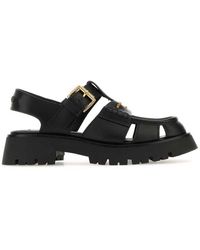 ALEXANDER WANG◆Carter Cage ロゴ ブラック サンダル 送料込 Alexander Wang Carter Caged Leather Sandals | Black | FARFETCH