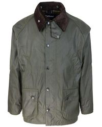 Barbour Os Peached Bedale Wax Jacket in Green for Men | Lyst