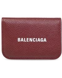 Balenciaga - Logo-lettering Leather Wallet - Lyst