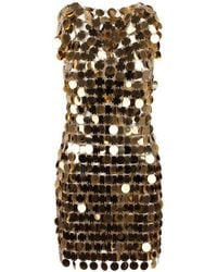 Rabanne - Sequin Chain-disc Embellished Mini Dress - Lyst
