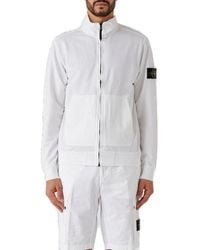Stone Island - High-Neck Zip-Up Jacket - Lyst