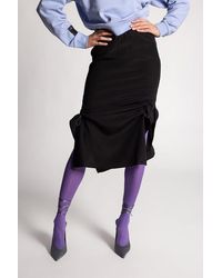 McQ - High Waist Midi Skirt - Lyst