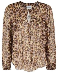 Isabel Marant - Daytonea Pattern-printed Ruched Blouse - Lyst