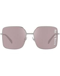 Miu Miu - Square Frame Sunglasses - Lyst
