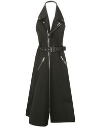 Noir Kei Ninomiya - Halterneck Sleeveless Belted Midi Dress - Lyst