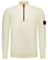 Stone Island - Compass Patch Knitted Jumper - Lyst