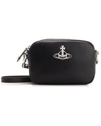 Vivienne Westwood - Navy Leather Anna Orb Plaque Camera Bag. - Lyst