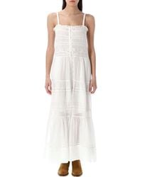 Isabel Marant - Maxi Dress With Lace Straps And Embroidery - Lyst