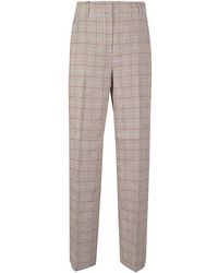 Weekend by Maxmara - Checked Palazzo Trousers - Lyst