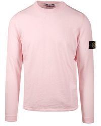 Stone Island - Compass Patch Crewneck Knitted Jumper - Lyst