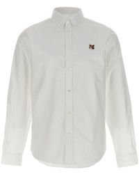 Maison Kitsuné - Fox Head-patch Long-sleeved Shirt - Lyst
