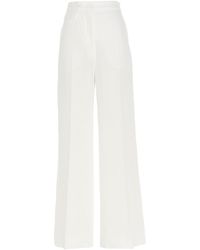 white wide leg ankle pants