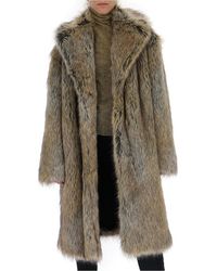 Philosophy Di Lorenzo Serafini Maxi Faux-fur Coat - Black