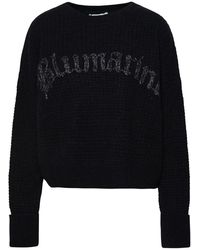 Blumarine - Logo Embroidered Crewneck Sweatshirt - Lyst