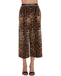 Dolce & Gabbana Wide Trousers - Brown