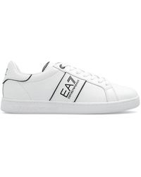 EA7 - Logo-Printed Lace-Up Sneakers - Lyst