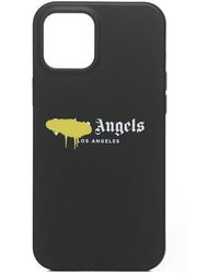 Palm Angels Logo Printed Iphone 12 Pro Case - Black