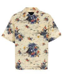 Prada - Graphic Printed Short-Sleeved Shirt - Lyst