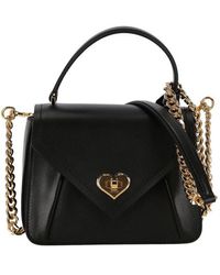 Moschino - Heart Lock Keyring Detailed Tote Bag - Lyst