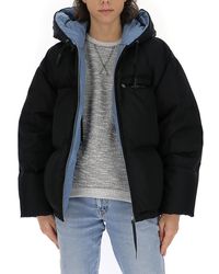 prada hooded down jacket