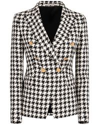Tagliatore - J-Alycia Double-Breasted Checked Blazer - Lyst