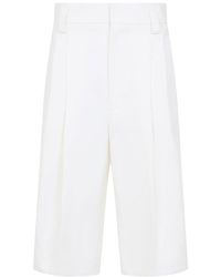 Carven - Satin Twill Long Bermuda Shorts - Lyst
