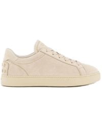 Tod's - Round Toe Lace-Up Sneakers - Lyst