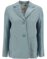 Max Mara - Single-Breasted Long-Sleeved Jacket - Lyst
