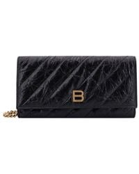 Balenciaga - Crush Quilted Wallet On Chain - Lyst