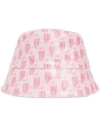 Lanvin Logo Embroidered Reversible Bucket Hat - Pink