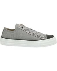 Brunello Cucinelli - Panelled Lace-up Sneakers - Lyst