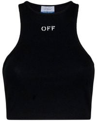 Off-White c/o Virgil Abloh - Ribbed Crop Top - Lyst