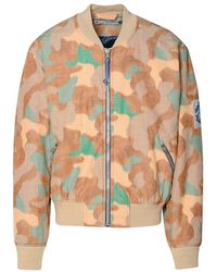 Acne Studios - Camouflage Printed Zip-up Bomber Jacket - Lyst