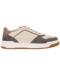 Brunello Cucinelli - Panelled Low-top Sneakers - Lyst